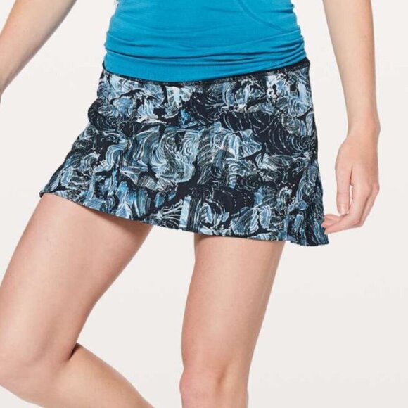 Lululemon Play Off The Pleats Skirt *13" Eternal Wave Starlight Black / Black - Picture 7 of 7